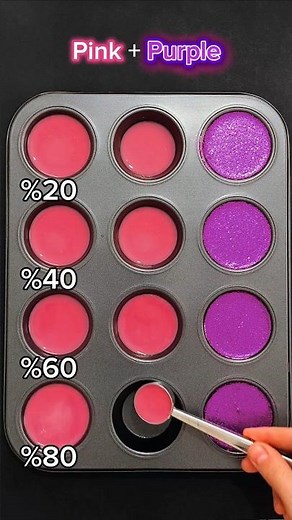 Pink + Purple Special Satisfying Mixing #colormix #colors #colorscope