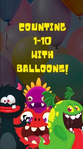Counting 1 to 10 with Balloons! | Educational videos for 5 year olds | Kindergarten learning videos