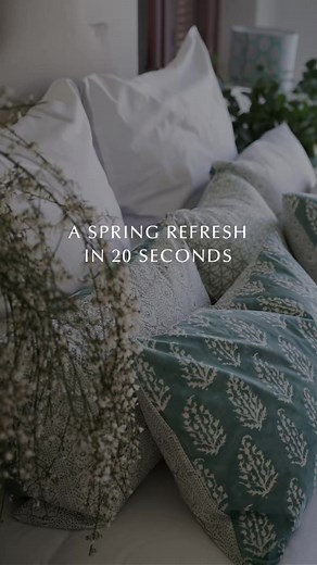 30 reactions | Lighter layers, softer hues, and all the charm of block-print to transform your bedroom into a spring sanctuary. | India Ink | Facebook