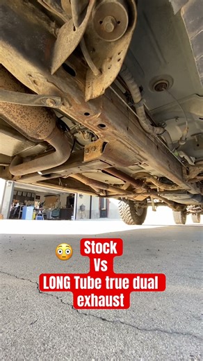 Stock Exhaust vs True dual exhaust SET UP 🔥 #4x4 #ls #truck