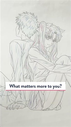 One of my holy grails: an original rilezu (リレイズセル画) · Rin & Shirou) · Fate/stay night UBW (2010)