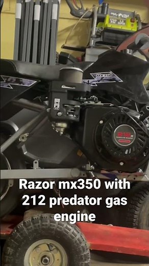 Razor mx350 gas conversion with 212 predator from harbor freight!