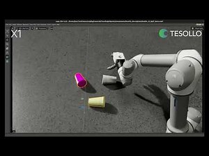 Robotic Hand in Isaac Sim: ROS2 Teleoperation & Cup Stacking