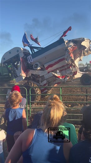 The Annual Combine Demolition Derby. America. Im a professional tik tok. #combine #harvest #demoderby #america #country