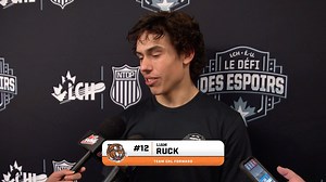 8.2K views · 86 reactions | "It's a huge honour for sure...I was super happy to get the call to come step up for that spot." Hear from Medicine Hat Tigers forward Liam Ruck following his first skate as a member of Team CHL! #CHLUSAProspectsChallenge | #NHLDraft | WHL | Facebook