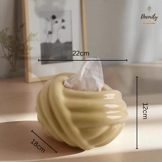 Ceramic Knot Tissue Box, Modern Home Décor Accent, Decorative Tissue Holder, Napkin Dispenser, Living Room, Coffee Table, Bathroom Ornament - Etsy