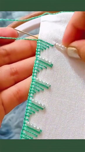 Embroidery lace tutorial, simple and beautiful #needlework #embroidery #handmade #DIYfashion