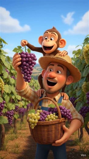 Farmer & Monkey Never Gave Up#cartoon #shortvideo #funny#animation #cartoon A30#shortsfeed #comedy