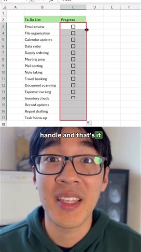 Excel checkboxes in 5 seconds ⚡
