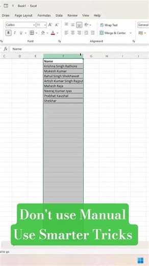 Excel formula series for number series - Columns Auto fit tricks #excel #exceltips #exceltricks
