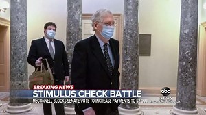 STIMULUS BATTLE: Pres. Trump is warning GOP senators to approve $2,000 COVID relief payments for Americans unless they have a “death wish.” Terry Moran with the state of play on Capitol Hill – as $600 checks start going out as early as Tuesday night. https://abcn.ws/3rF2dmE | ABC World News Tonight with David Muir