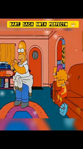 ¡Ay, caramba! ¡Bart Simpson, el rey de las travesuras, sacó un CIEN! 💯🥳 Su papá, Homero, se quedó con la boca abierta, 😮. #viralvideoシfyp #viralreels #fypシ゚ #lossimpsonlatinos #homerosimpson #comedia #bartsimpson #humordelbueno #examen #fiesta | El baúl de la locura