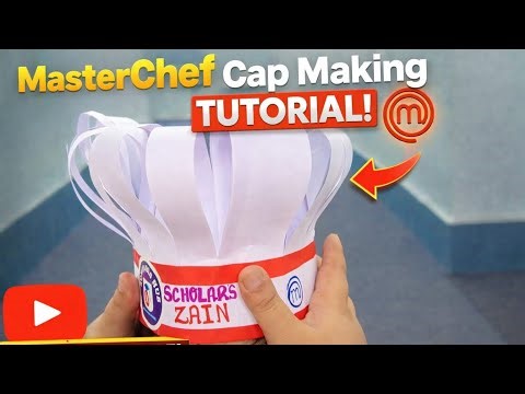 MasterChef Cap Making Tutorial | Easy Paper Chef Hat for Kids 👩‍🍳👨‍🍳