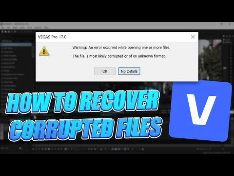 How to ACTUALLY Recover Courrupted Files in Sony Vegas Pro (Quick Tutorial)
