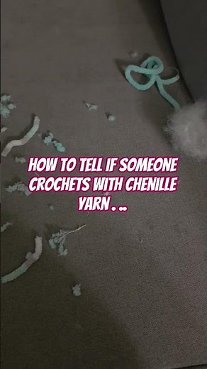 Crocheting with chenille yarn...