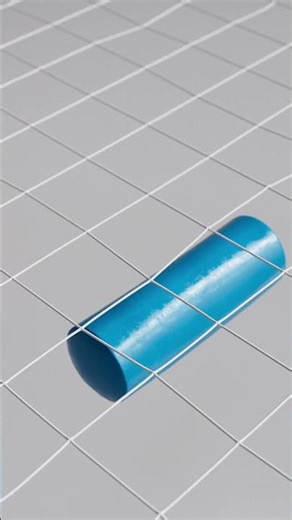 0% vs 100% Softness – Ball, Cube & Tube Escape the Grid Soft Body Simulation #shorts #blender