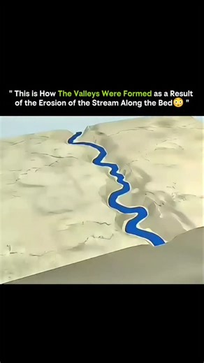 SCIENCE | FACTS | BEYOND | HISTORY | on Instagram: "What looks calm and harmless today once had the power to carve entire landscapes. Over thousands to millions of years, a flowing stream slowly erodes the ground beneath it, cutting deeper and wider with every season. 💧 As water moves downhill, it carries sand, rocks, and sediment that grind against the bedrock like natural sandpaper. This process, called fluvial erosion, gradually forms V-shaped valleys. During floods, the stream gains extra e