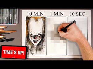 Drawing IT 2: Pennywise 10 MIN, 1 MIN & 10 SECONDS!