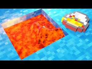 Realistic Lava and water fluid physics in Minecraft