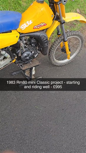 1983 Suzuki Rm80 Drum brakes Water cooled Starting and riding very well, a complete bike except for a stator cover and a rear mudguard Genuinely started after 2 kicks after sitting in my shed for 6 months. Look great restored as part of a classic mx collection £995 Cash only Call or text 07583-355-344 Located in Newtownards Bt23 #northerireland #classicmx #rm80