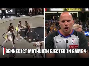 TEMPERS FLARE 👀 Bennedict Mathurin EJECTED after making contact with De'Andre Hunter | NBA on ESPN