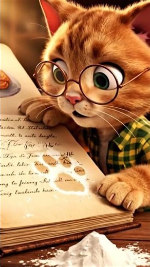 **“Smart Cat Reading a Magical Book 📚😺 | Cute & Funny Animation Short”**