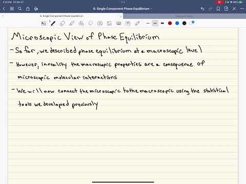 88 Microscopic View of Phase Equilibrium Pt I