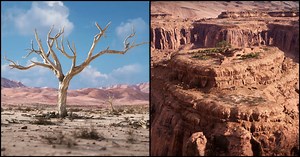 A Photorealistic Desert Valley Made in Unreal Engine
