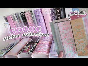 my 5.000€ sticker collection // flip trough 🦷 moekiki