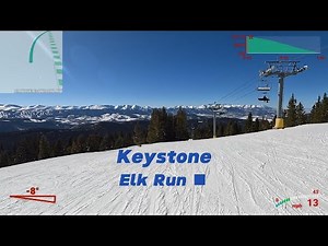 Keystone - Elk Run is a long Intermediate trail off the Outback Express lift #skiing #keystone