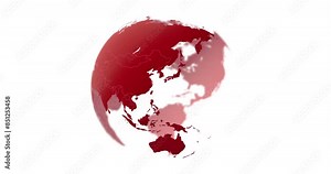 Planet, earth and isolated digital map of world with global network, population connection and spin. Virtual location, 3d satellite and worldwide data for communication, travel and white background