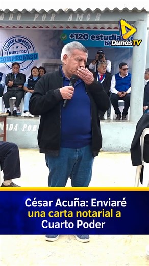 📌 César Acuña: Enviaré una carta notarial a Cuarto Poder 😱🔥 #PolíticaPerú #UltimoMinuto #CésarAcuña #Trujillo #PolíticaPeruana | DUNAS TV ICA