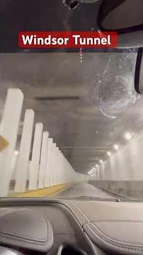 Driving the Windsor tunnel from Detroit to Windsor Ontario, Canada.