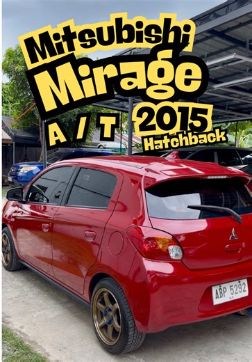 2015 Mitsubishi Mirage hatchback gls variant Push start Keyless entry Top of the line Automatic Transmission In VERY GOOD CONDITION 100k ORIGINAL ODO First owned Original paint ice Cold aircon With Muffler New Mags and Tires CLEAN AND COMPLETE documents Gas and Go! Money back guaranteed for engine, papers and transmission issue! Call lang boss if interesado, pwede din po kayong mag visit sa ating garahe. #mitsubishi #mirage #budgetmealcar #carforsale #cars 0917-875-2968 Waze: D.A. GARAGE San Ped