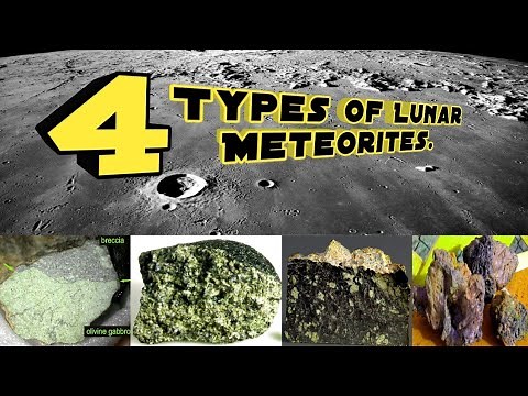 The 4 types of Lunar meteorites. #meteor #meteorite