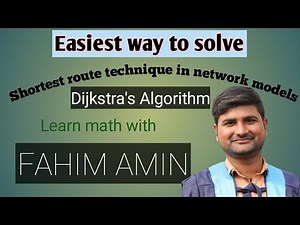 Shortest route technique | Networks Shortest Path| Finding the Shortest Route | Dijkstra's Algorithm