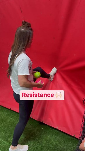 Resistance can be the hardest thing to teach and for a kid to feel ! I love this drill to help them feel the whip off the front leg push Join my email list for more tutorials Learn to master your pitches and gain speed in the ACADEMY . Link in bio | Foster Fastpitch