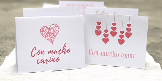 Spanish Valentine's Day Cards: Free Printables for Día del amor