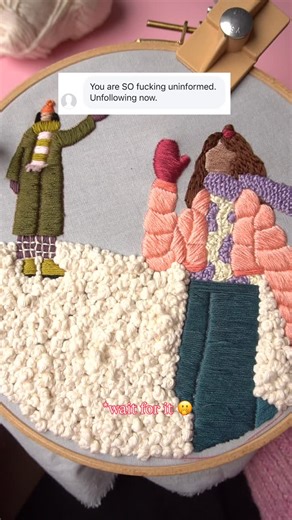 GetStitchDone on Instagram: "Good riddance 🙋🏻‍♀️ I often get these messages when I share my free patterns that advocate for pro-choice and against voting for m*sogynists and r*cists. So I guess the trash takes itself out? Anywayyyy who’s still here and wants some free patterns? 😂🙌 #feministembroidery #feministart #modernembroidery #stitching #freeembroidery #bordado #borduren #sticken #stickvorlage #embroiderypattern #embroiderydesign #bodyautonomy #embroiderydesi