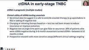 ctDNA in eTNBC, ADCs & BsAbs in aTNBC