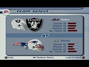 Madden NFL 2002 PS2 | 2001 AFC Divisional Playoff Rematch | Raiders at Patriots