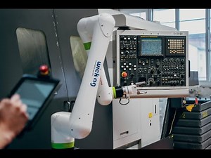 Space saving machine tending with FANUC CRX | Emerson Professional Tools AG Case Study
