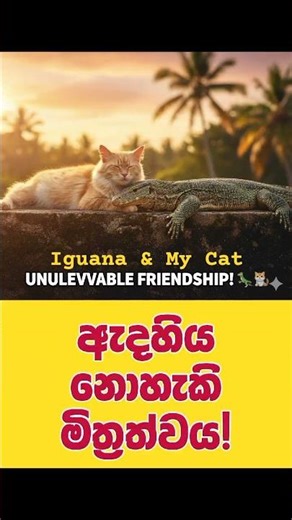 පූසා හා තලගොයා; අමුතු යුවල - You Won't Believe This Friendship! Sri Lanka Iguana & My Cat! 🤯🇱🇰