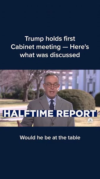 3.3K views · 22 reactions | CNBC's Eamon Javers reports on what was discussed during the first Cabinet meeting of President Trump's second term. Watch more from the meeting: cnb.cx/41nHdnc | CNBC | Facebook