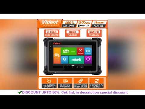 VIDENT iSmart800 Pro Car Diagnostic All Systems Automotive Scanner Bi-directional Control Key Progra