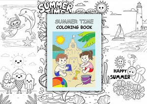 Coloriages pour enfants sur le thème de l'été | plage, soleil, vacances | Feuilles d'activités imprimables - Etsy France