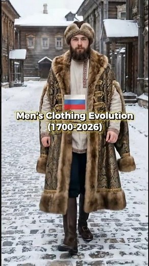 🇷🇺 Men's Clothing Evolution From Ancient Kaftans to Modern Suits (1700-2026) #evolution
