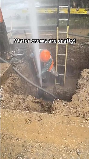 Fixing a leaky corp valve on a water main pipe