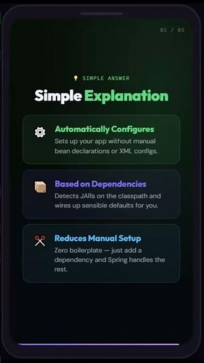 🔥 Spring Boot Interview Question | What is Auto-Configuration? 🤔