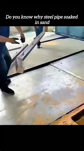 Movie | Stream | Fun | Science on Instagram: "When steel pipes need to be bent into smooth curves, engineers often fill them with sand first — and it’s not random at all. This method uses basic physics and material science to prevent damage during shaping. Here’s why it works: 1️⃣ Prevents Collapse: When a hollow steel pipe is bent, the inner wall can crumple or flatten. Sand supports the inside, keeping the pipe’s circular shape intact. 2️⃣ Even Pressure Distribution: The packed sand distribute